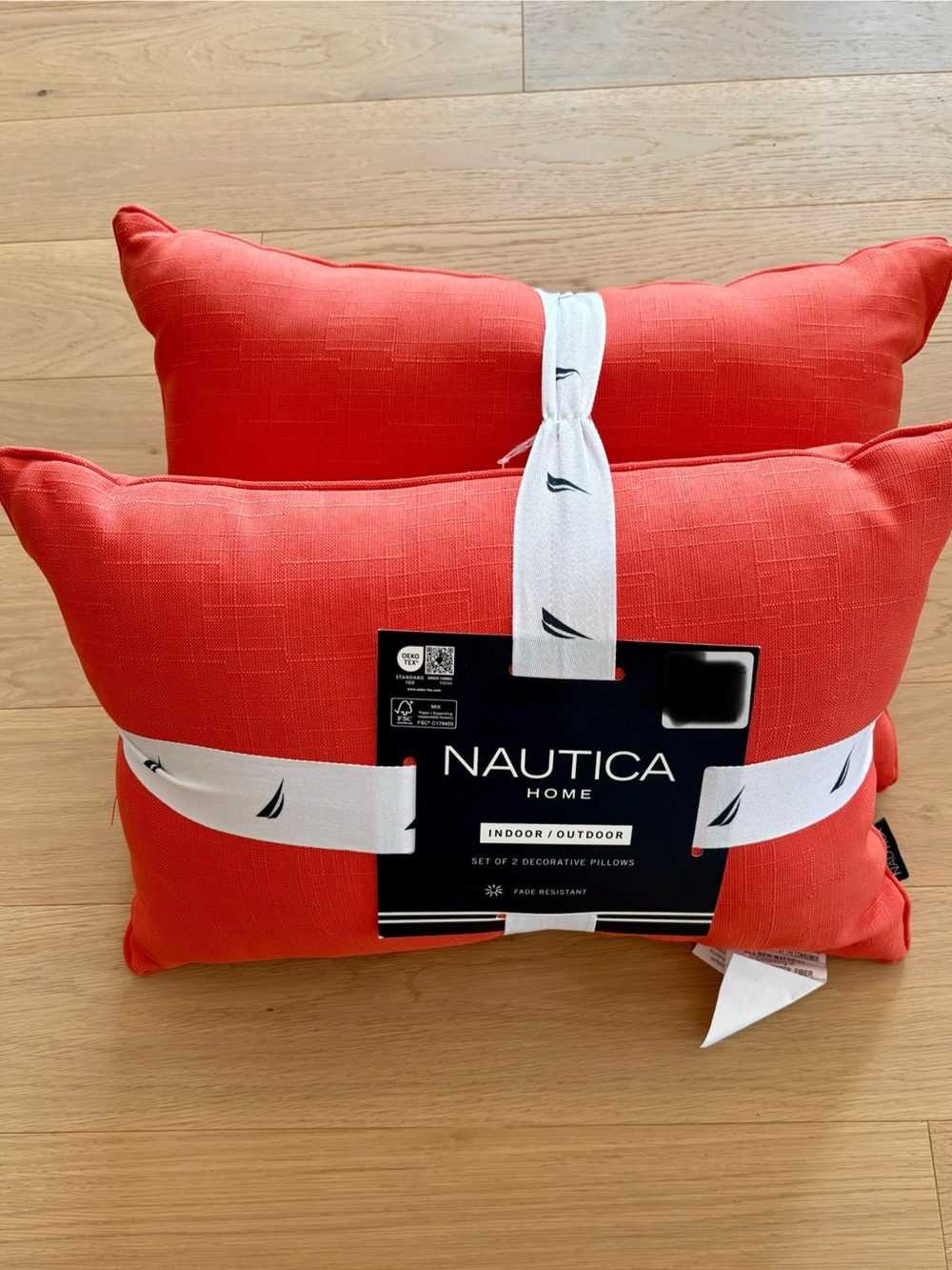 Nautica Coral Decorative Pillow Pair